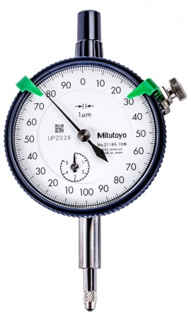 Mitutoyo 2118ab-10 serie 2 indicador de cuadrante estándar con parte posterior plana, 5 mm, métrico