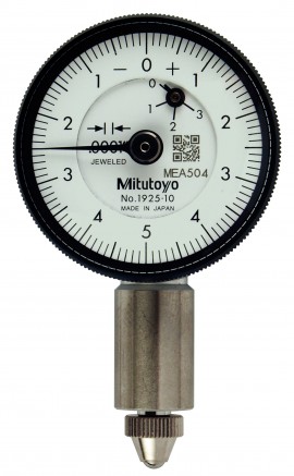 Mitutoyo 1923ab-10 serie 0 indicador de esfera compacta de respaldo plano, graduación de 0 a 0.05″, 0.005″.