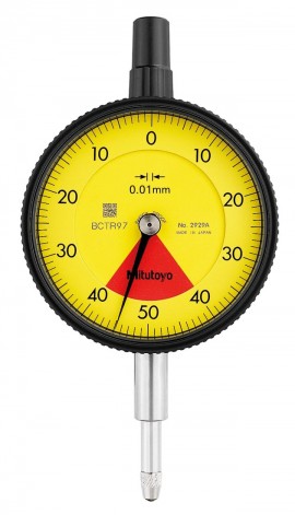 Mitutoyo 2929a series 2 metric standard one-revolution dial indicator con respaldo de orejeta, 0,8 mm