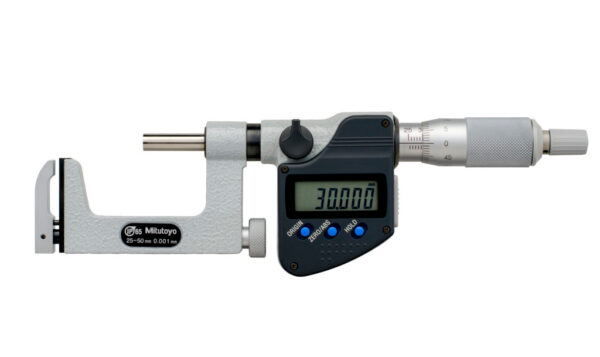 Mitutoyo 317-252-30 serie 317 uni-mike digimatic micrometer con yunques intercambiables, 25 a 50 mm