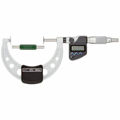 Mitutoyo 369-353-30 series 369 digimatic disc micrometer con husillo no giratorio, 3 a 4″