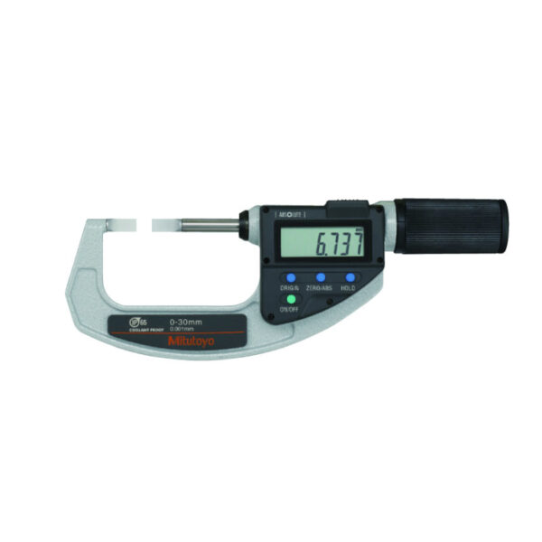 Mitutoyo 422-412-20 digital absolute quickmike blade micrometer, 25 a 55 mm, métrico.