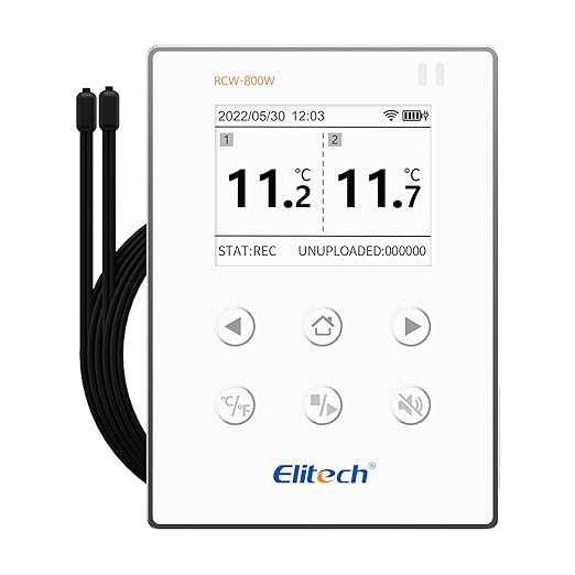 Elitech rcw-800w-tde registrador de datos de temperatura inalámbrico.