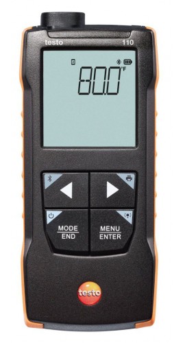 medidor de temperatura digital testo 110, -58 a 302 °f/-328 a 1472 °f, canal único