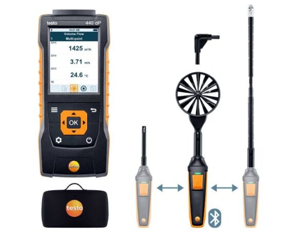 Set combinado 2 para caudal testo 440 delta P con bluetooth