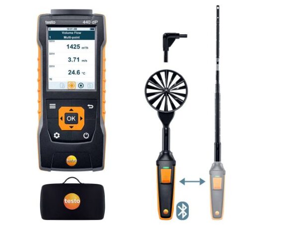 Set combinado 1 para caudal testo 440 delta P con bluetooth