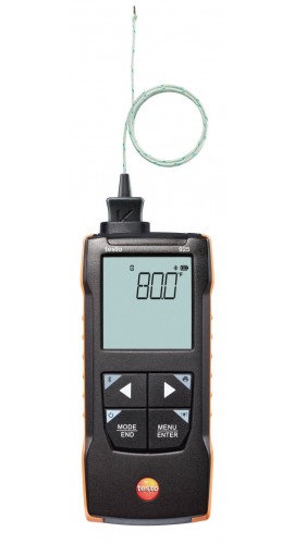 termómetro digital testo 925 con sonda tc tipo k, -58 a 1832 °f, canal único