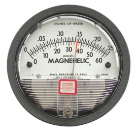 Manómetro de presión diferencial magnehélica dwyer 2000-00d (0-.25 “w.c. y 0-62 pa)