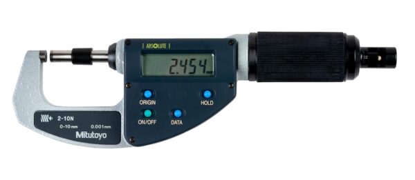 Mitutoyo 227-205 series 227 absolute digimatic micrometer con fuerza de medición ajustable, 0 a 10 mm