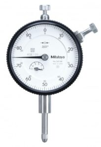 Mitutoyo 2414a series 2 pulgadas indicador de dial de tipo estándar con orejeta trasera, 0.5″, 0.001″