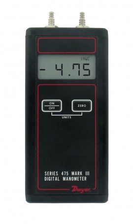 Dwyer 475-1-fm manómetro digital de mano, 0 a 20 “w.c., 10 psi