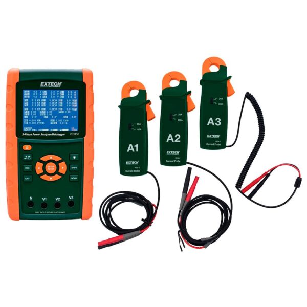 Pq3450-12-Analizador de energía trifásico asico registrador (datalogger) 1200a kit