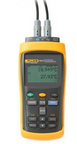 Fluke 1523-p2 termómetro de referencia 5628 prt bundle