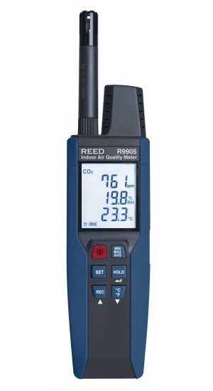 Reed r9905-nist medidor de calidad del aire interior con registro de datos