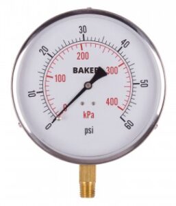 Manómetro baker 421avnd-60, 0 a 60 psi