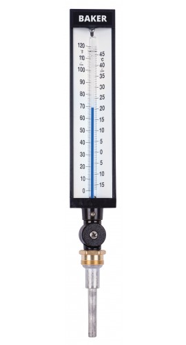 Termómetro industrial baker 9vu35-125, de 0 a 120 °f-17 a 49 °c