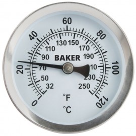 Termómetro de superficie de tubería baker b2100, 32 a 250 °f (0 a 120 °c)