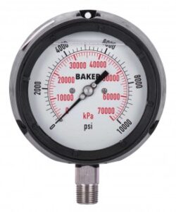 Manómetro baker lf45-10000p-1-2, lleno de glicerina, conexión inferior npt de 0-10”, 000-0,70 psi-000-<>,<> kpa