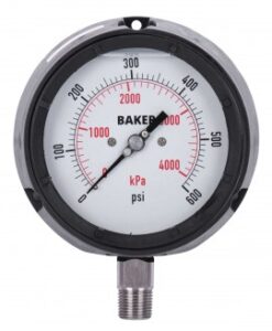 Manómetro baker lf45-600p-1-2, lleno de glicerina, conexión inferior npt de 0-600”, 0-4200 psi-<>–<> kpa