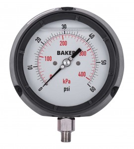 Manómetro baker lf45-60p-1-2, lleno de glicerina, conexión inferior npt de 0-60”, 0-400 psi-<>–<> kpa