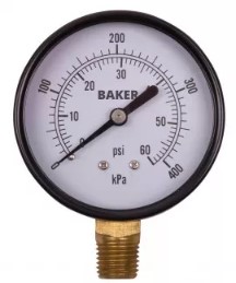 Manómetro baker lvbna-60p, 0 a 60 psi