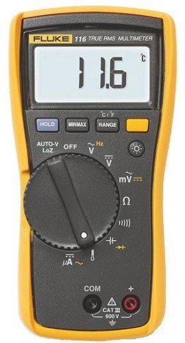 Multímetro digital fluke 116 cal para hvac-r con certificado de calibración, trazable con datos