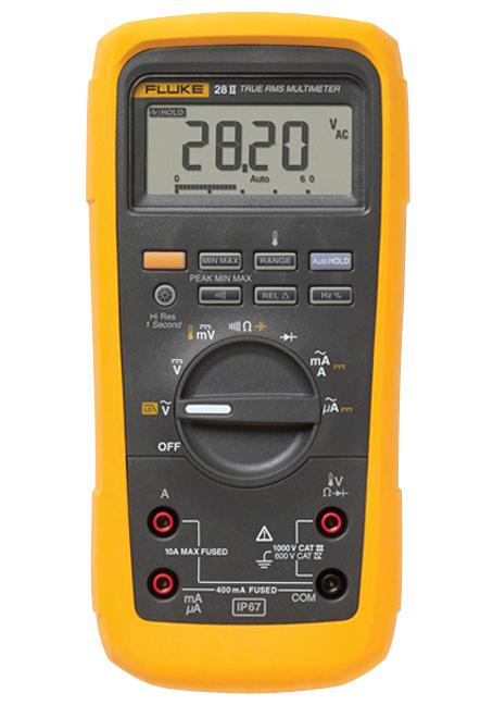 Multímetro industrial fluke 28-ii trms con clasificación ip67