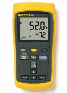 termómetro digital de doble entrada fluke 52-2 cal con certificado de calibración