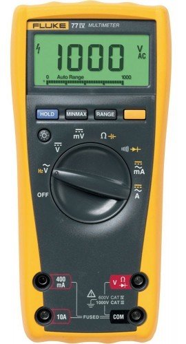 Multímetro industrial fluke 77-4 cal con certificado de calibración, 1.000 v