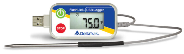 Registrador de datos reutilizable FlashLink USB PDF con sonda externa de punta afilada Modelo 40515