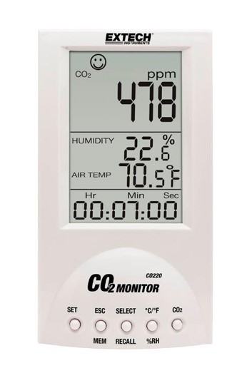 Co220 — monitor de calidad de aire-co2 con registro de temperatura y humedad