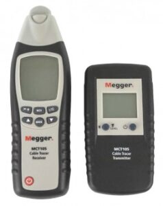 kit localizador de cables megger mct105, de 12 a 400 v, de 0 a 60 hz